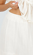 Crème Mousseline Maxi Rok met Elastische Taille