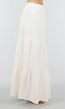 Crème Mousseline Maxi Rok met Elastische Taille