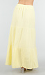 Lichtgele Mousseline Maxi Rok met Elastische Taille