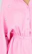 Roze Mousseline Playsuit met Broderie en Volantzoom