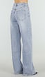 Lichtblauwe Denim Tall Wide Leg Jeans met Hoge Taille