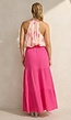 GeleHalter Top met Lichtroze Bloemenprint