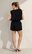 Zwarte Two Piece Set met Mouwloze Top en Ballonshort