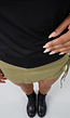 Zwarte Asymmetrische Top met Open Schouder en Push-Up Pads