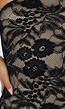 Zwarte One Shoulder Kant Top met Stretch