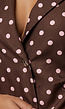 Bruine Polkadot Blazer Top met Schoudervulling
