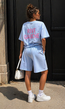 Lichtblauwe Two Piece Set met T-Shirt en Shorts