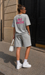 Grijze Two Piece Set met T-Shirt en Shorts