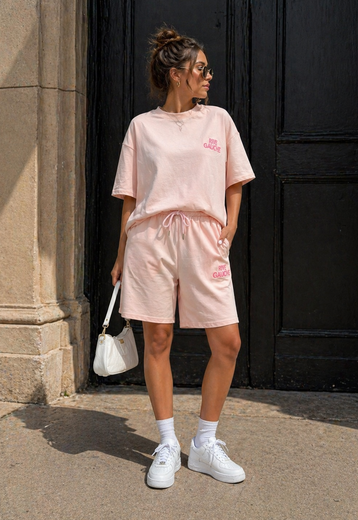 Lichtroze Two Piece Set met Shorts
