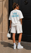 Witte Two Piece Set met T-Shirt en Shorts