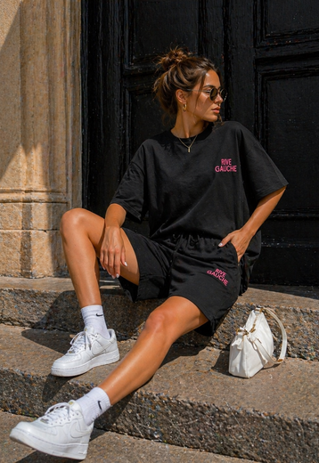 Zwarte Two Piece Set met Shorts