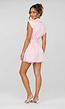 Roze Mouwloze Blazer Playsuit met Ceintuur