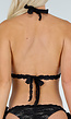 Zwarte Kant Bikini Top met Push-Up en Halterbandjes