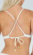 Witte Gehaakte Bikini Top met Padding en Striksluiting