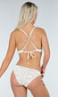 Witte Gehaakte Bikini Top met Padding en Striksluiting