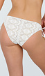 Wit Gehaakt Bikini Broekje met Striksluiting en Kralendetails