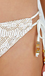 Wit Gehaakt Bikini Broekje met Striksluiting en Kralendetails