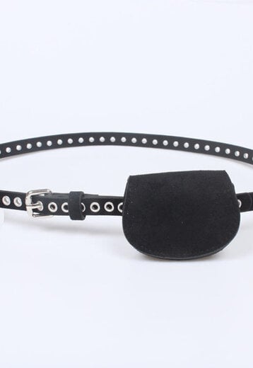 NEW220726 Zwarte Riem met Heuptasje