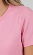 Roze Basic T-Shirt met Lichte Stretch