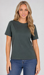 Grijs Basic T-Shirt met Lichte Stretch