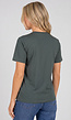 Grijs Basic T-Shirt met Lichte Stretch