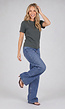 Grijs Basic T-Shirt met Lichte Stretch
