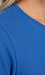 Blauw Basic T-Shirt met Lichte Stretch