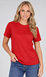 Rood Basic T-Shirt met Lichte Stretch