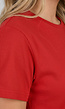 Rood Basic T-Shirt met Lichte Stretch