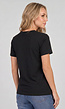 Zwart Basic T-Shirt met Lichte Stretch