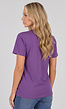 Donker Paars Basic T-Shirt met Lichte Stretch
