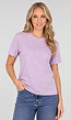 Lila Basic T-Shirt met Lichte Stretch