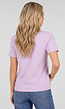 Lila Basic T-Shirt met Lichte Stretch