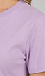 Lila Basic T-Shirt met Lichte Stretch
