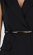Zwarte Mouwloze Blazer en Tailored Short Set met Riem