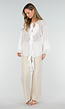 Witte Chiffon Blouse met Ruches en Knoopsluiting