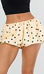Gele Ballonshort met Zwarte Stippen en Elastische Taille