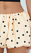 Gele Ballonshort met Zwarte Stippen en Elastische Taille