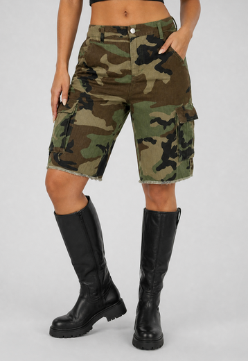 Camouflage Cargo Bermuda Short