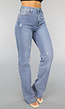 Tall Lichtblauwe High Waist Stretch Jeans met Rechte Pijpen