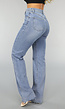 Tall Lichtblauwe High Waist Stretch Jeans met Rechte Pijpen