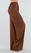 Tall Linnenlook Bruine Pantalon met Stretchband