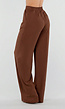 Tall Linnenlook Bruine Pantalon met Stretchband