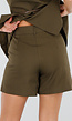 Mosgroene Matchende Set met Gilet, Short en Smal Riempje