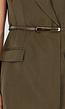 Mosgroene Matchende Set met Gilet, Short en Smal Riempje