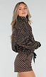 Bruine Tweedelige Polkadot Set met Jack en Short