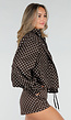 Bruine Tweedelige Polkadot Set met Jack en Short