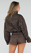 Bruine Tweedelige Polkadot Set met Jack en Short