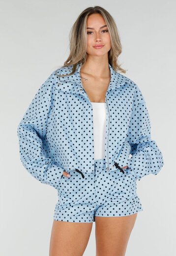 Lichtblauwe Polkadot Set met Short