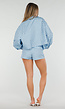 Lichtblauwe Tweedelige Polkadot Set met Jack en Short